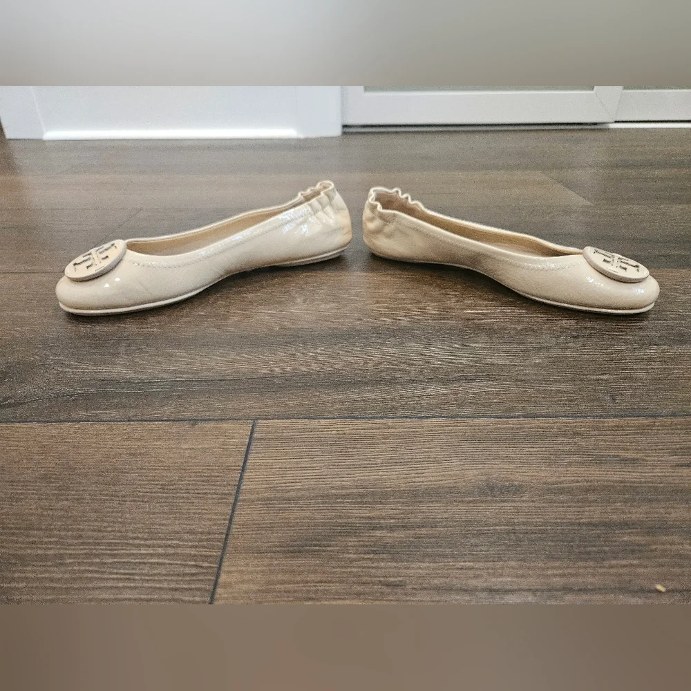 SOLD‼️NWOT Tory Burch Minnie Travel Ballet Flat, Nude Patent Leather - Picture 3 of 15